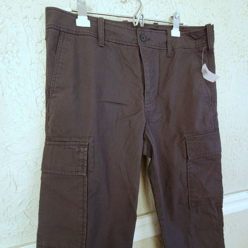 Old Navy Men's Straight Cargo Pants, 34 x 34, Gray